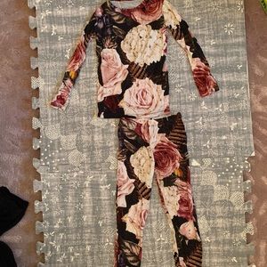 Posh peanut floral 2 piece pajama